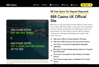 Website 
	888-casino.uk desktop preview