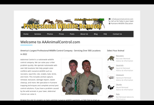 Website 
	aaanimalcontrol.com desktop preview