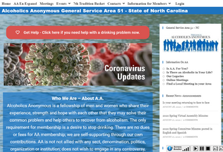 Website 
	aanorthcarolina.org desktop preview