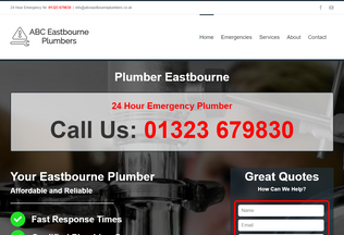 Website abceastbourneplumbers.co.uk desktop preview