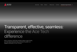 Website 
	acetechauto.com desktop preview