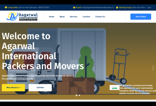 Website 
	agarwalinternationalpackers.in desktop preview