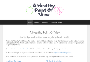 Website 
	ahealthypointofview.com desktop preview