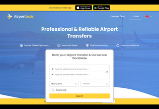 Website 
	airporttaxis.com desktop preview