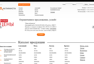 Website 
	aktimista.ru desktop preview