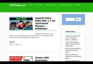 Website apkrader.com desktop preview