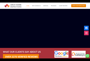 Website 
	archhomeinspections.com desktop preview