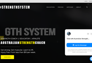 Website 
	australianstrengthcoach.com desktop preview