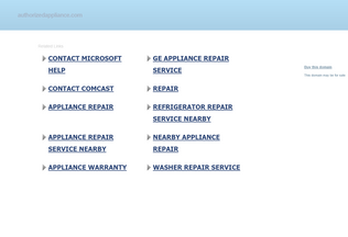 Website 
	authorizedappliance.com desktop preview