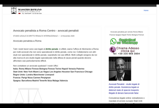 Website 
	avvocatopenalistaromano.com desktop preview
