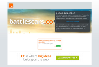 Website battlescars.co desktop preview