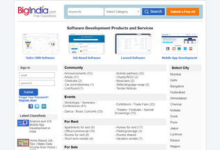 Website 
	bigindia.com desktop preview