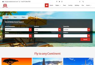 Website 
	canadastravel.com desktop preview