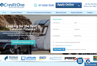 Website 
	caravanloansfinance.com.au desktop preview