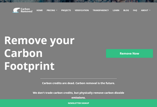 Website 
	carbonremoved.com desktop preview