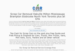 Website carscrapper.ca desktop preview