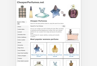 Website 
	cheaperperfumes.net desktop preview
