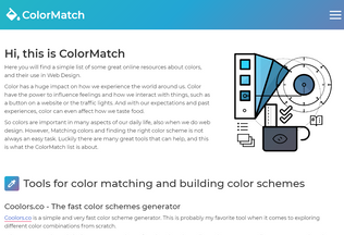 Website 
	colormatch.dk desktop preview