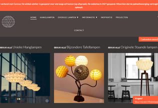 Website danielleorigamilampen.nl desktop preview