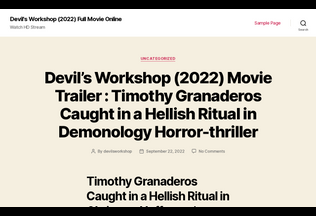Website devilsworkshoponline.com desktop preview