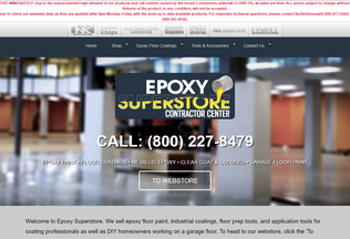 Website 
	epoxysuperstore.com desktop preview