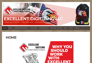 Website 
	excellentdigitizing.com desktop preview