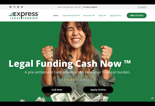 Website 
	expresslegalfunding.com desktop preview