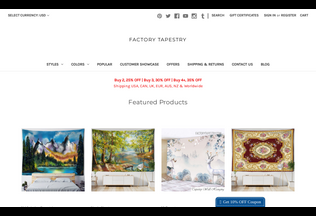 Website 
	factorytapestry.com desktop preview