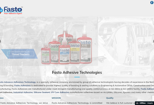 Website 
	fastoadhesives.com desktop preview