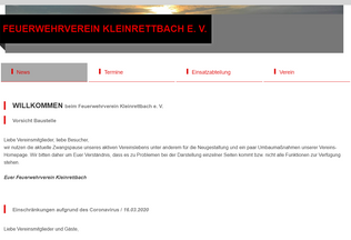 Website feuerwehrverein-kleinrettbach.de desktop preview