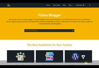Website flameblogger.com desktop preview