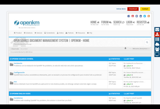 Website 
	forum.openkm.com desktop preview