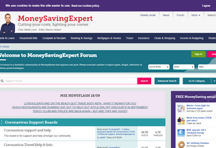 Website 
	forums.moneysavingexpert.com desktop preview