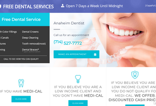 Website 
	free-dental-service.com desktop preview