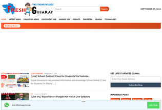 Website 
	freshgujarat.com desktop preview