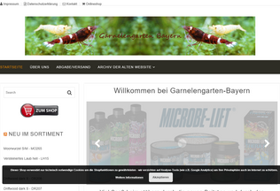 Website 
	garnelengarten-bayern.de desktop preview