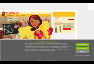 Website 
	hausfrau.de desktop preview