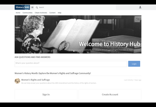 Website 
	historyhub.history.gov desktop preview