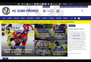 Website hokejprerov.cz desktop preview