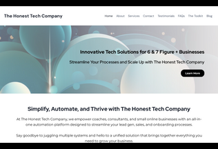 Website 
	honesttechcompany.com desktop preview