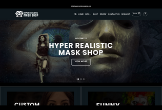 Website 
	hyperrealisticmaskshop.com desktop preview