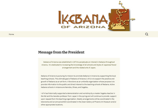 Website ikebanaofarizona.org desktop preview
