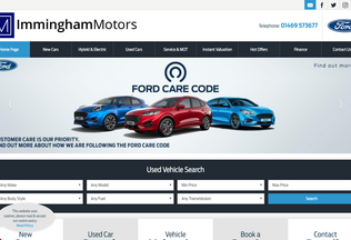 Website 
	imminghammotors.co.uk desktop preview