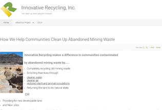 Website 
	innovativerecyclinginc.com desktop preview