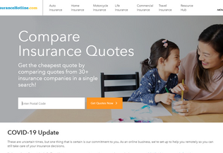 Website 
	insurancehotline.com desktop preview