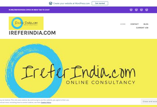 Website 
	ireferindia.com desktop preview