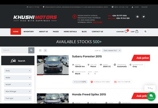 Website khushimotors.com desktop preview