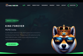 Website 
	kingforevertoken.com desktop preview