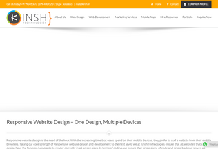 Website kinsh.in desktop preview