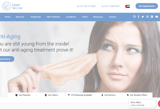 Website 
	laserskincare.ae desktop preview